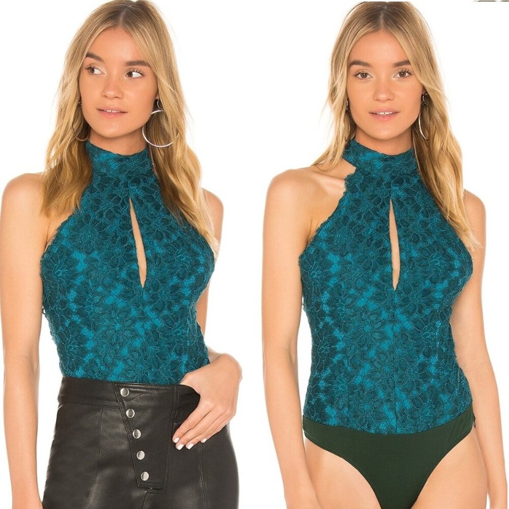 NBD x REVOLVE Ade Bodysuit, emerald, size small